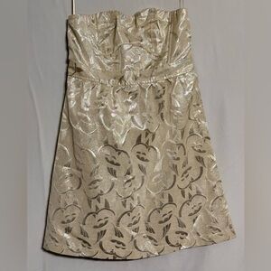 American Eagle Outfitters Strapless Metallic Dress Size 4